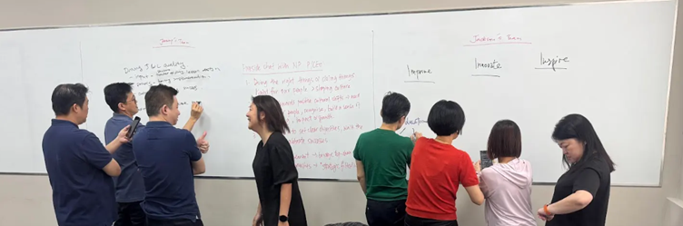 people writing on whiteboard